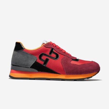 Lace-Up Suede Sneakers Red - Top Sneakers - OPP Official Store (OPP France)